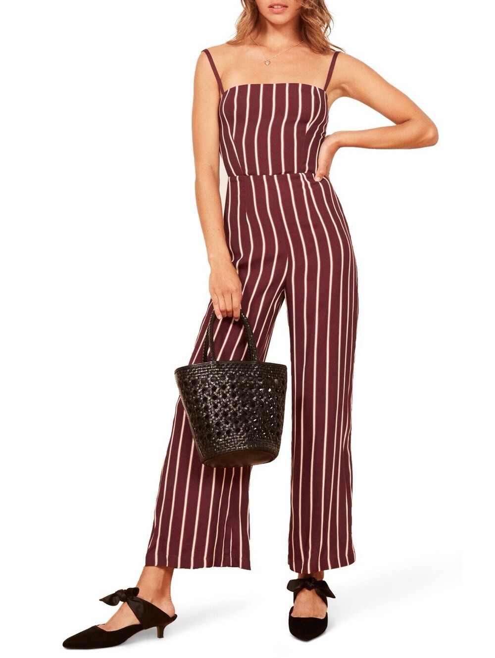 Reformation Guatemala Striped Striped Jumpsuit in Kizmet Size 0